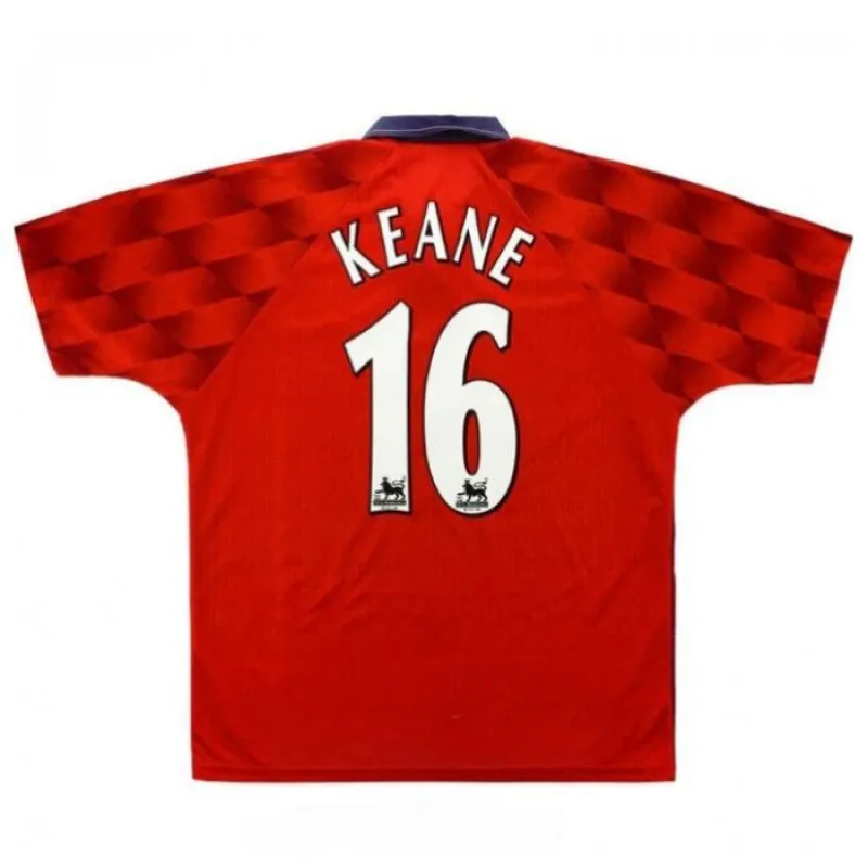 Manchester United KEANE 1996 1998 Retro Home Jersey - Red