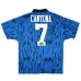 Manchester United CANTONA 1992/93 Camiseta retro visitante - Azul