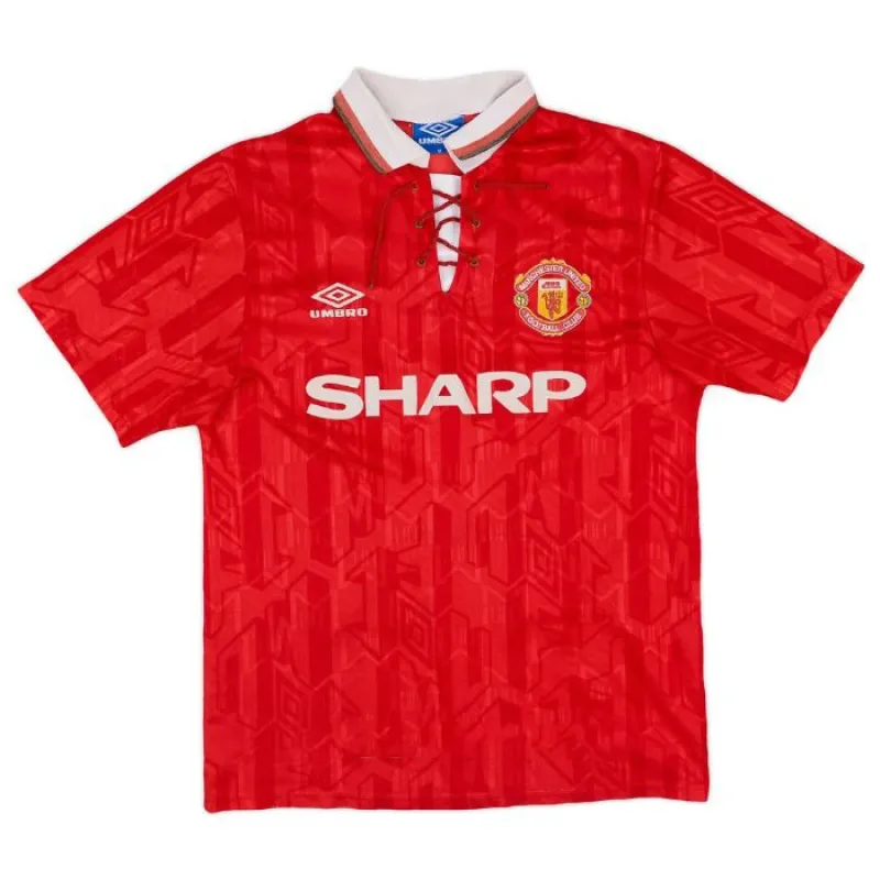 Manchester United CANTONA 1992 1994 Retro Home Jersey - Red