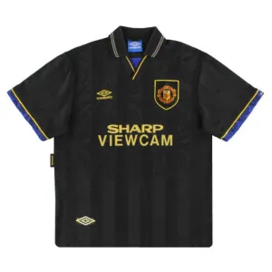 Maglia Away Retrò Manchester United 1993 1995 - Nera