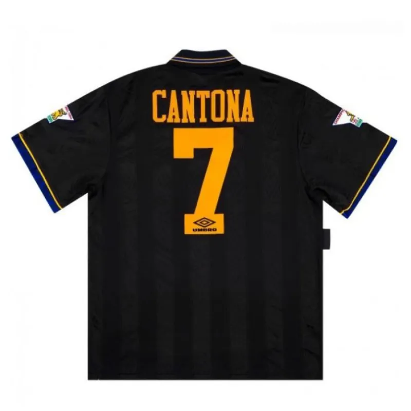 Maillot Extérieur Rétro Manchester United CANTONA 1993 1995 - Noir