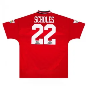 Manchester United SCHOLES 1994 1996 Maglia casalinga retrò - Rossa