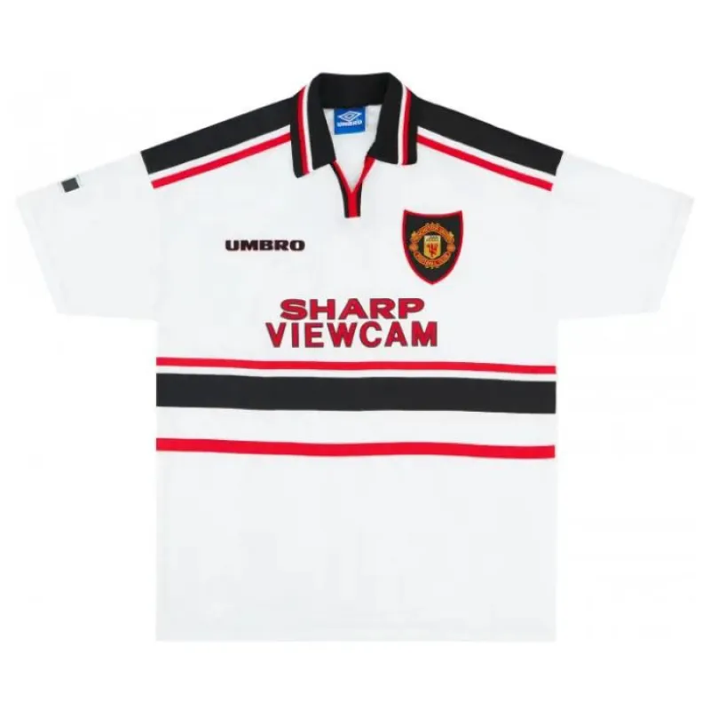 Manchester United Retro-Auswärtstrikot SOLSKJAER 1997/98 - Weiß