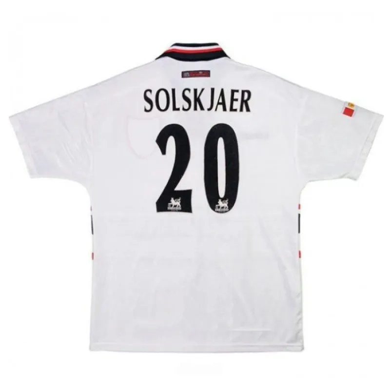 Manchester United Retro-Auswärtstrikot SOLSKJAER 1997/98 - Weiß