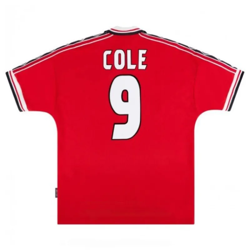 Manchester United COLE 1998 2000 Retro Home Jersey - Red