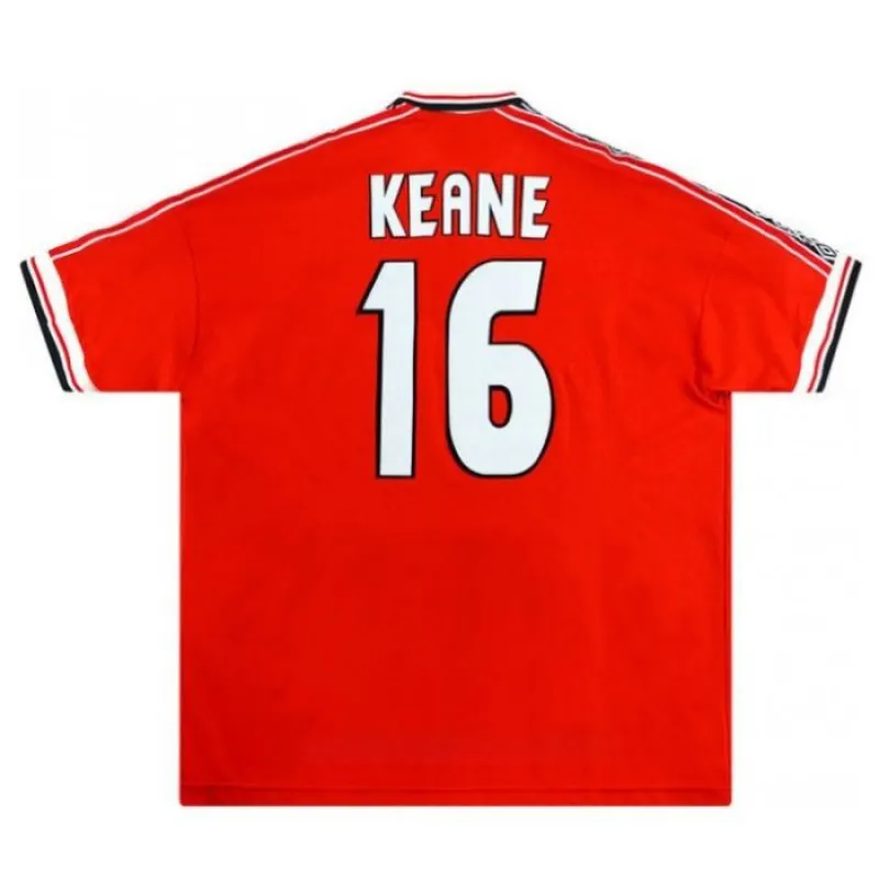 Manchester United KEANE 1998 2000 Maglia casalinga retrò - Rossa