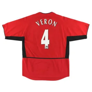 Manchester United VERON 2002 2004 Maglia casalinga retrò - Rossa