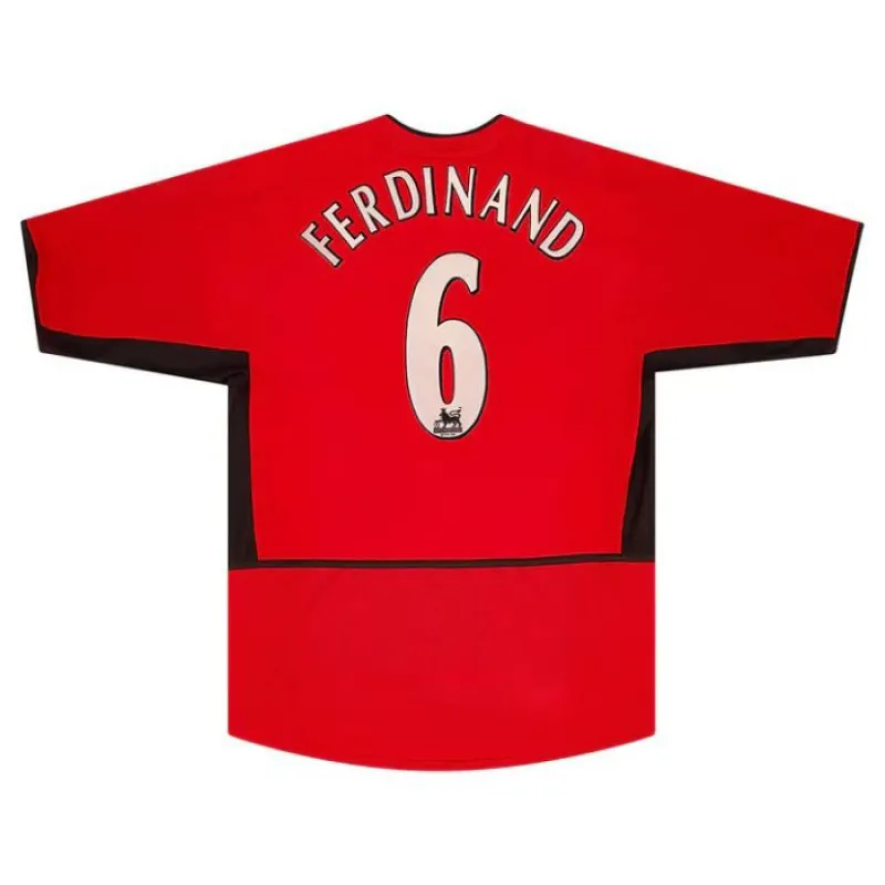 Manchester United FERDINAND 2002 2004 Retro Home Jersey - Red