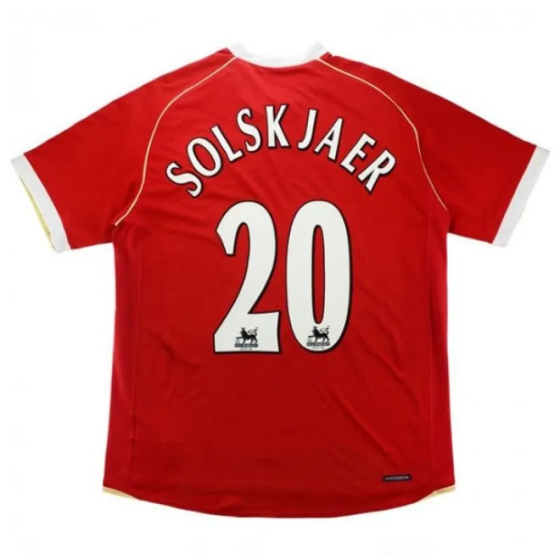 Manchester United SOLSKJAER 2006/07 Retro Home Jersey - Red