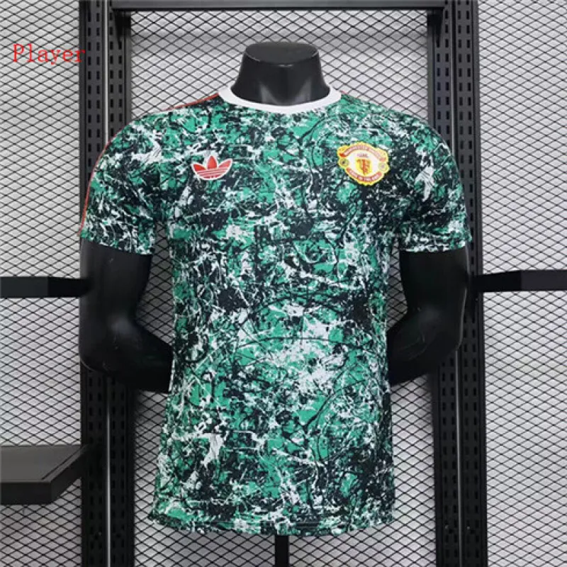 Manchester United 2024/25 Signed Collaboration Player Edition Jersey - Green/Grey