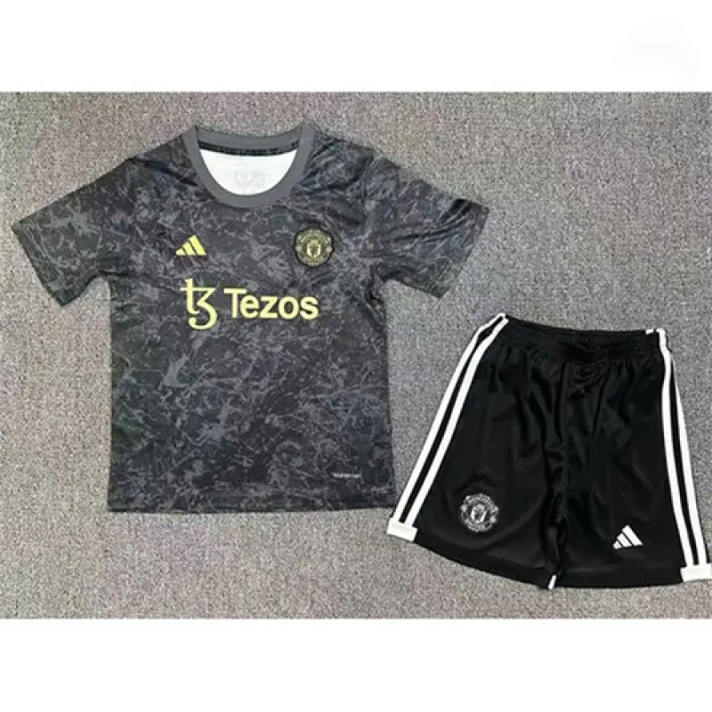 Maglia + pantaloncini per bambini di Manchester United 2024/25 - Grigio