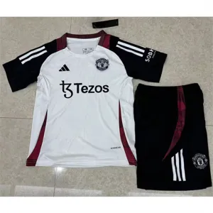 Manchester United Kids' Training Tiro 24 Jersey + Shorts 2024/25 - White
