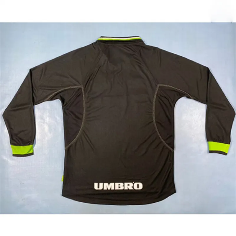 Camiseta retro mangas largas de Manchester United 1998/99 - Negra