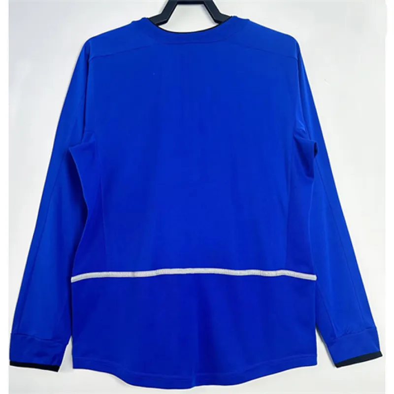 Terza maglia retro maniche lunghe di Manchester United 2002/03 - Blu