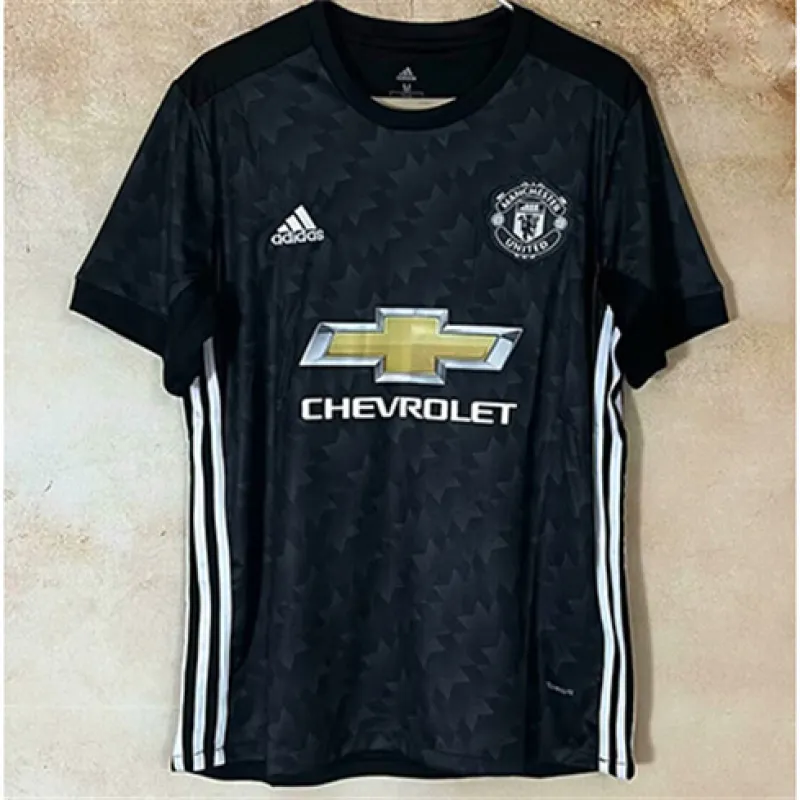 Manchester United 2017/18 Retro Away Jersey - Black
