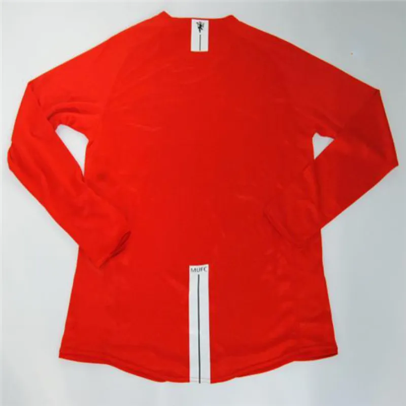 Manchester United 2007/08 UEFA Champions League Final Long Sleeve Retro Jersey - Red