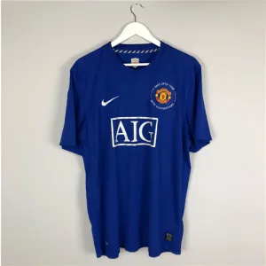 Maglia retro di trasferta di Manchester United 2008/09 - Azzurra