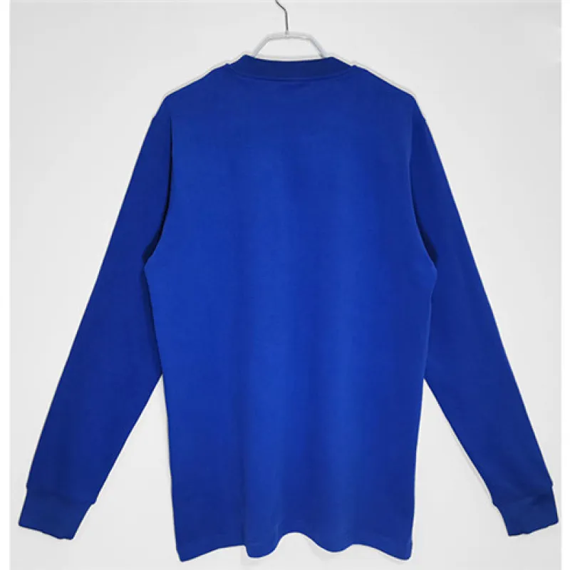 Manchester United 1968 Auswärts - Blau Retro - Langärmel - Trikot
