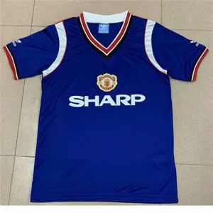 Terza maglia retro blu di Manchester United nel 1984