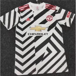 Terza maglia retro di Manchester United 2020/21 - Bianca