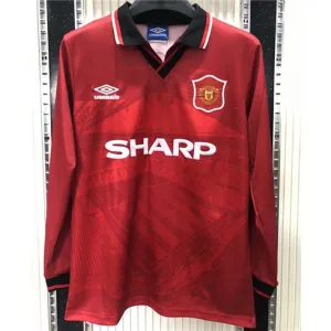 Maglia retro a maniche lunghe di casa di Manchester United 1994-96 - Rossa