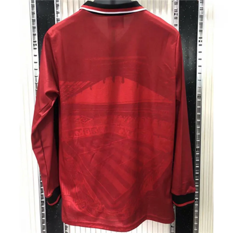Camiseta retro de mangas largas de casa de Manchester United 1994-96 - Roja