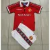 Maglia retro per bambini di Manchester United 1998/99 in casa - Rossa