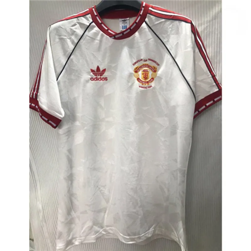 Camiseta retro de fuera de Manchester United 1991 - Blanca