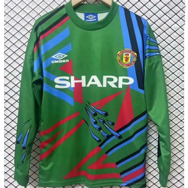 Camiseta retro de mangas largas del portero de Manchester United 1992/93 - Verde