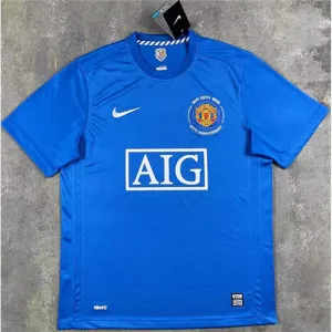 Maglia retro di trasferta di Manchester United 2007/08 - Azzurra