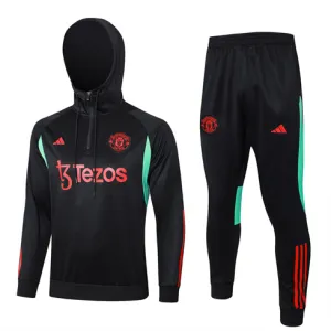 Manchester United Hooded Sports Suit 2024/25 Black