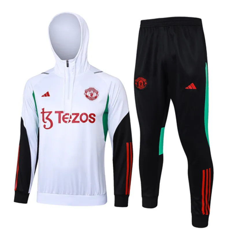 Manchester United Hooded Sports Suit 2024/25 White