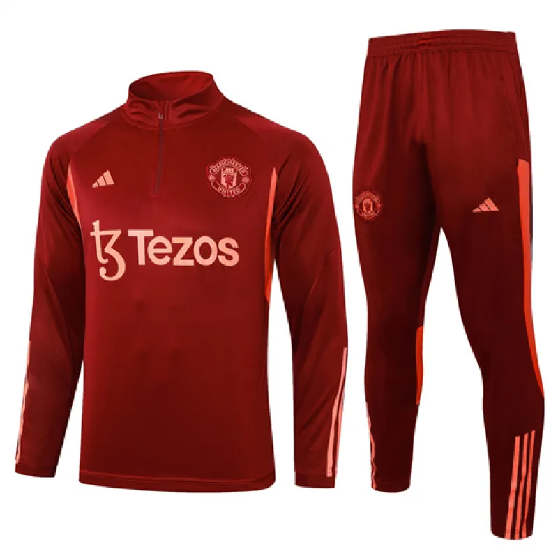Manchester United Sports Suit 2024/25 Wine Red
