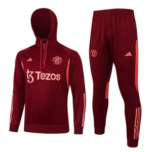 Manchester United Kids' Hooded Sports Suit 2024/25 Wine Red