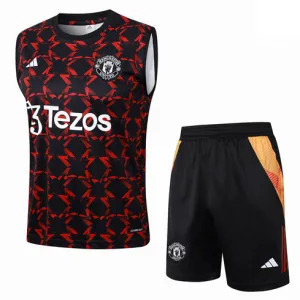 Manchester United Shorts and Vest Set 2024/25 Black/Red