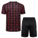 Maglia di allenamento + Shorts di Manchester United 2024/25 Nero/Rosso