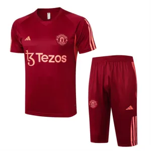 Manchester United Training Jersey + Shorts 2024/25 Wine Red