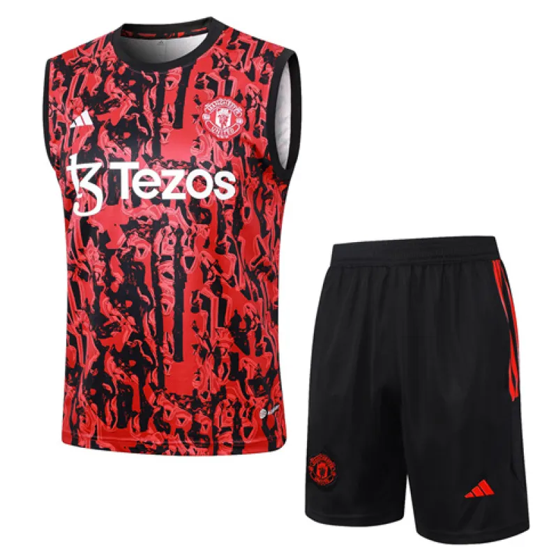 Manchester United Shorts und Weste Set 2024/25 Rot