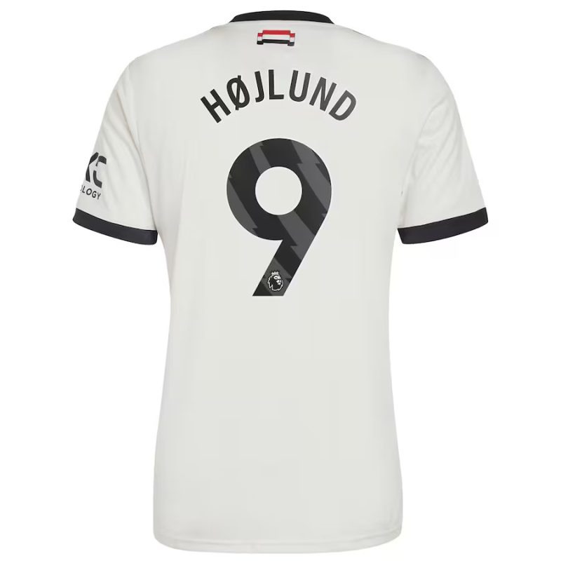 Conjunto de tercera camiseta para niños de Manchester United con Højlund 2024/25 - Blanco