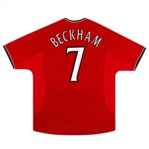 Maglia retro di Beckham per Manchester United, casa 1997-1999 - Rosso