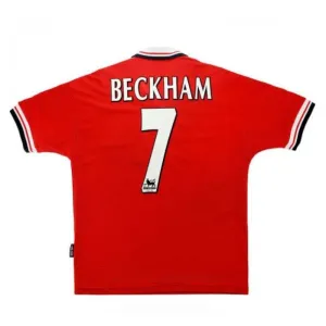 Maglia retro di Beckham per Manchester United, casa 1998-2000 - Rosso