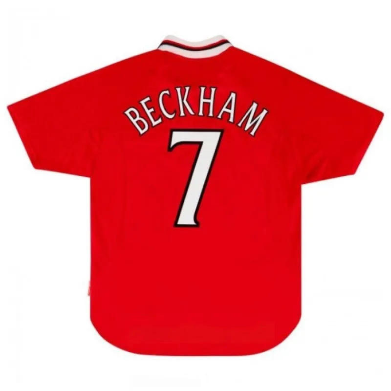 Beckham Manchester United Retro Jersey 1999-2000 Home - Red