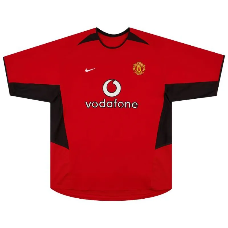Maglia retro di Beckham per Manchester United, casa 2002-2004 - Rosso