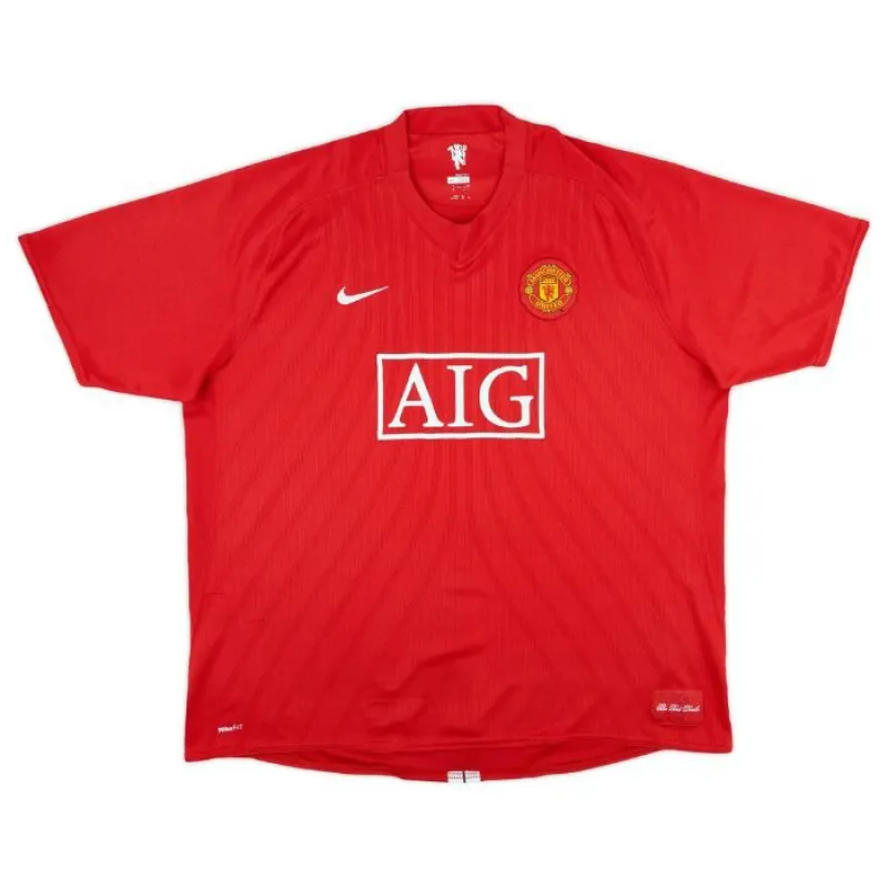 Camisa retro de Cristiano  Ronaldo de Manchester United, local 2007-2009 - Rojo