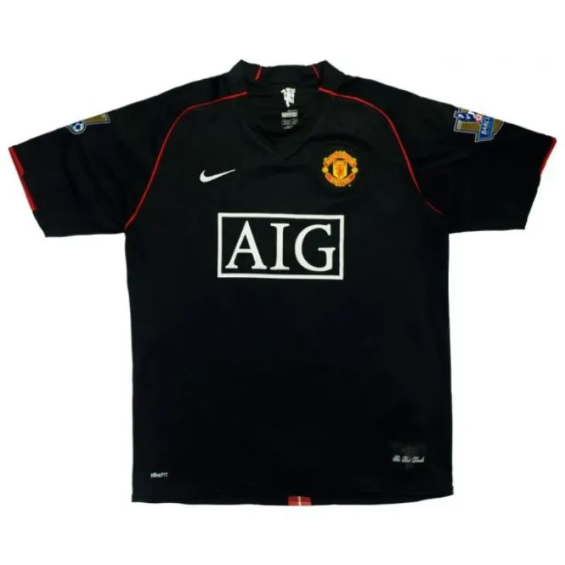 Cristiano Ronaldo Manchester United Retro Jersey 2007/08 Away - Black