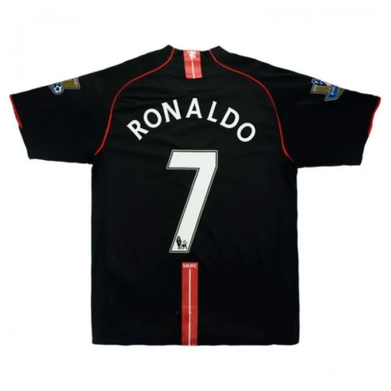 Cristiano Ronaldo Manchester United Retro Jersey 2007/08 Away - Black