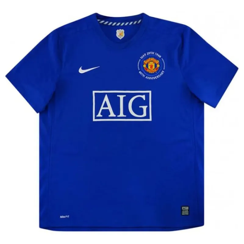 Terza maglia retro di Cristiano Ronaldo per Manchester United 2008/09 - Azzurro