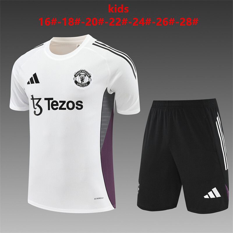 Manchester United 2025/26 Kids Training Set white