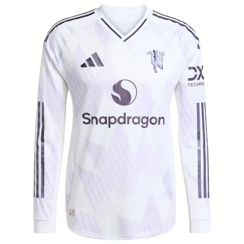 Manchester United 2025/26 Camiseta de visitante de manga larga - Blanca
