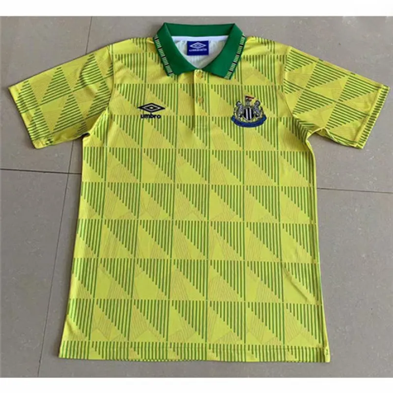 Newcastle United 1991 Retro Auswärtstrikot - Gelb